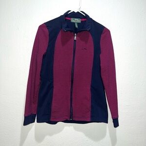 Lauren Active Ralph Lauren Red Blue Strip Zip Jacket